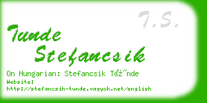 tunde stefancsik business card